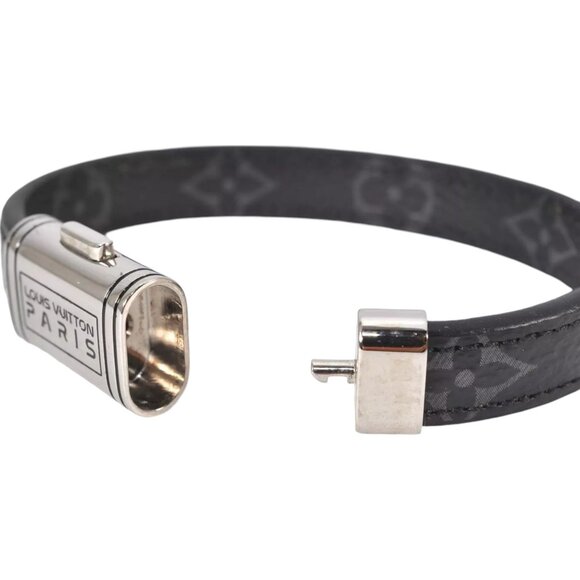 633356AO (S6) Louis Vuitton Bracelet Clip It Black Monogram Eclipse - Picture 3 of 12